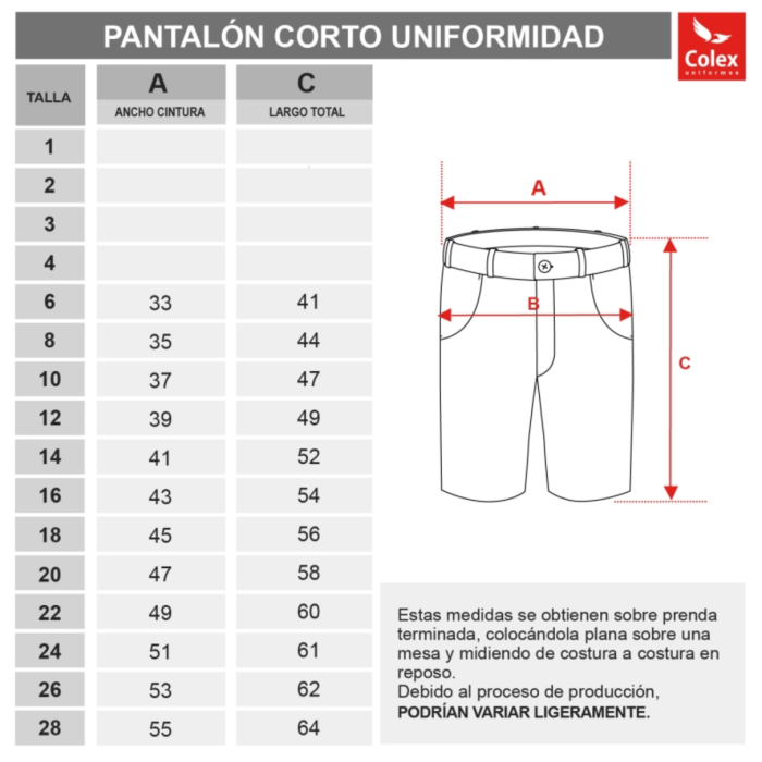 PANT. CURT UNIFORME NEW JPII