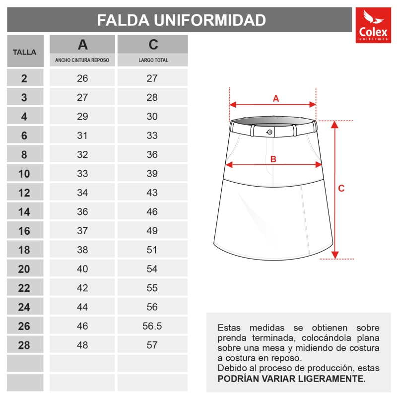 NOVA FALDILLA UNIFORME MERCEDARIAS