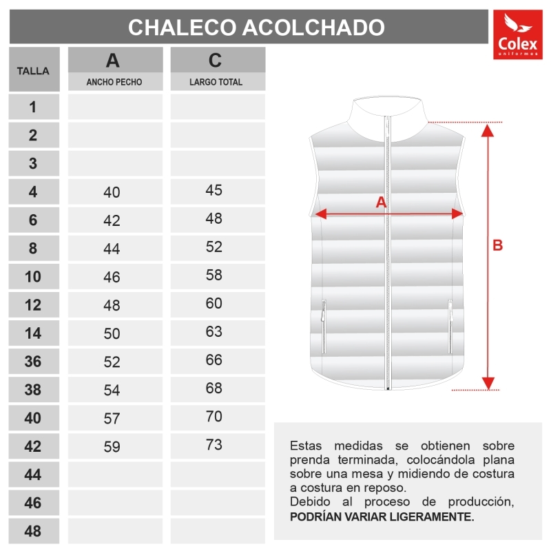 CHALECO ACOLCHADO BASICO