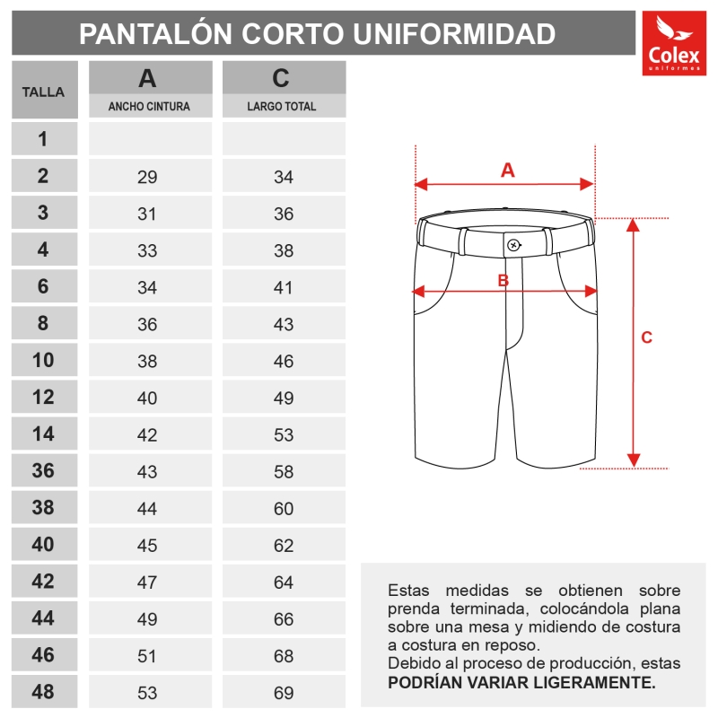 FRANCISCANES SHORT UNIFORM TROUSERS