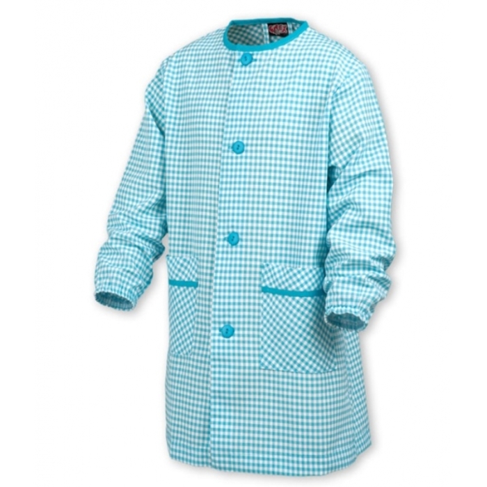 BASIC BUTTON-UP SMOCK BLUE