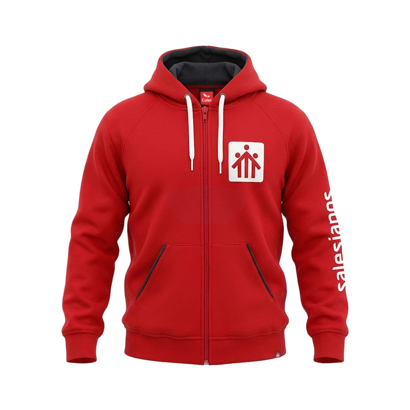 SUDADERA CAPUCHA CREMALLERA SALESIANOS