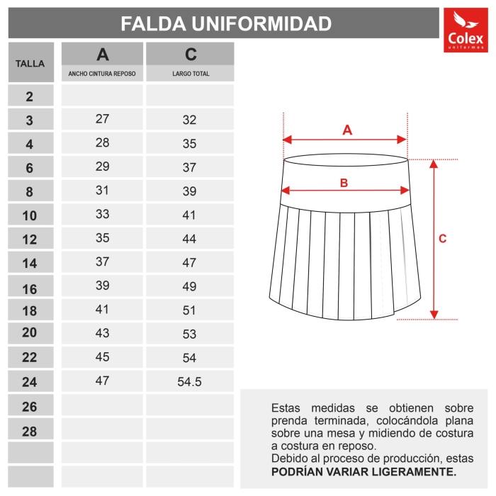 FALDILLA UNIFORMITAT BASICA