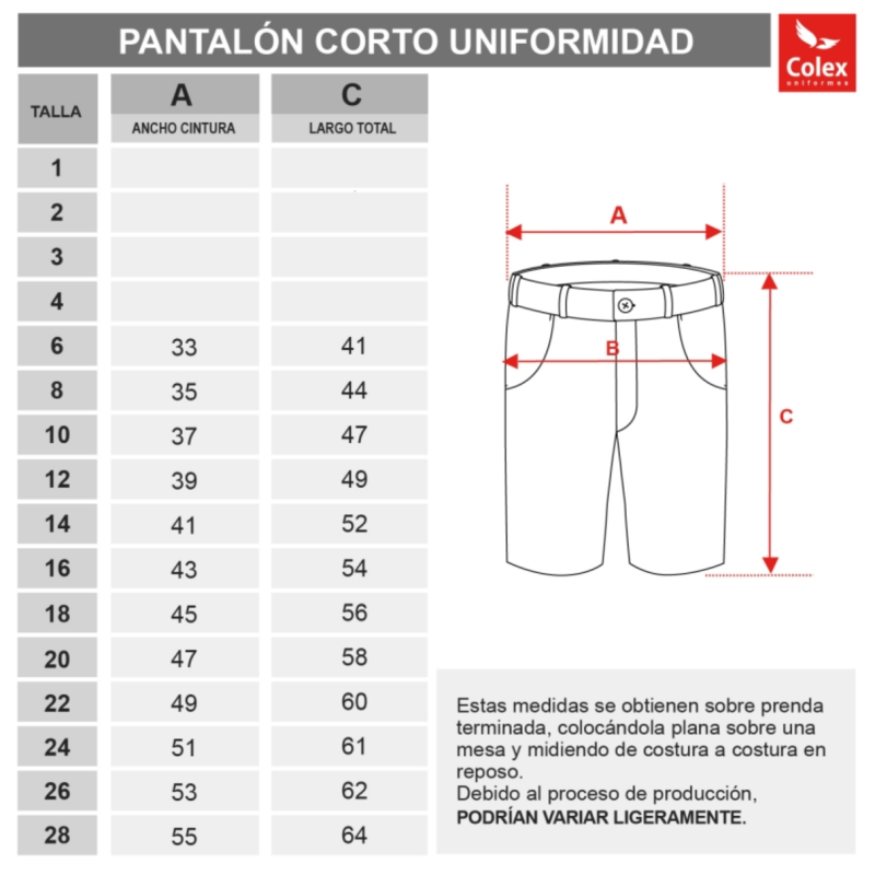 PANT. CORTO UNIFORME NEW JPII