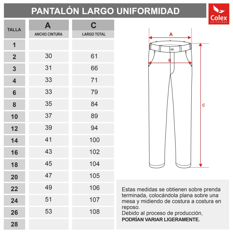 PANT. LLARG UNIFORME NEW JPII