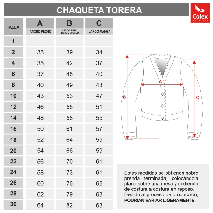 CHAQUETA  PUNTO TORERA MIC
