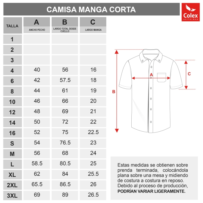 CAMISA M/C BASICA