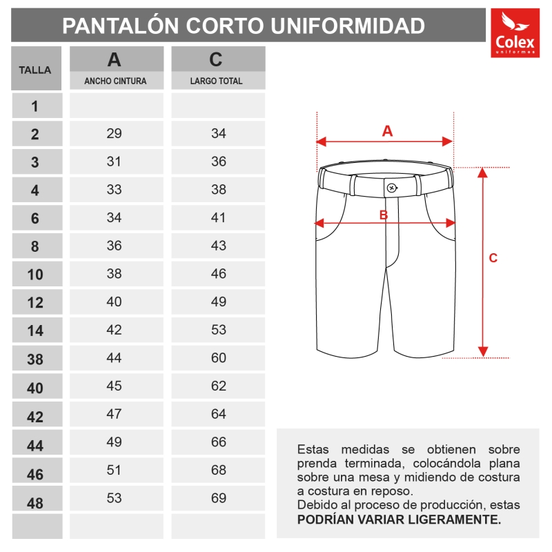 PANTALO CURT UNIFORME SALESIANOS