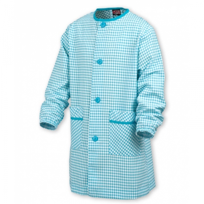 BATA BOTONES BASICA AZUL