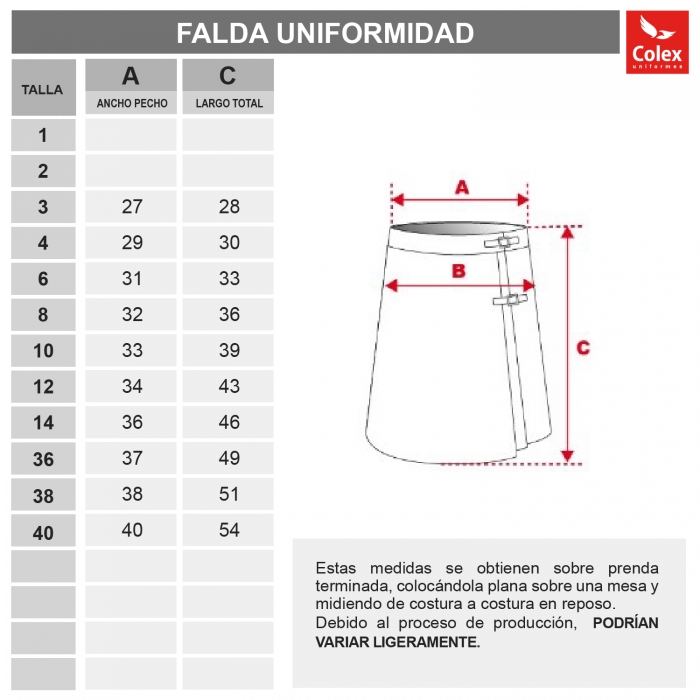 FALDA UNIFORME ANA MOGAS