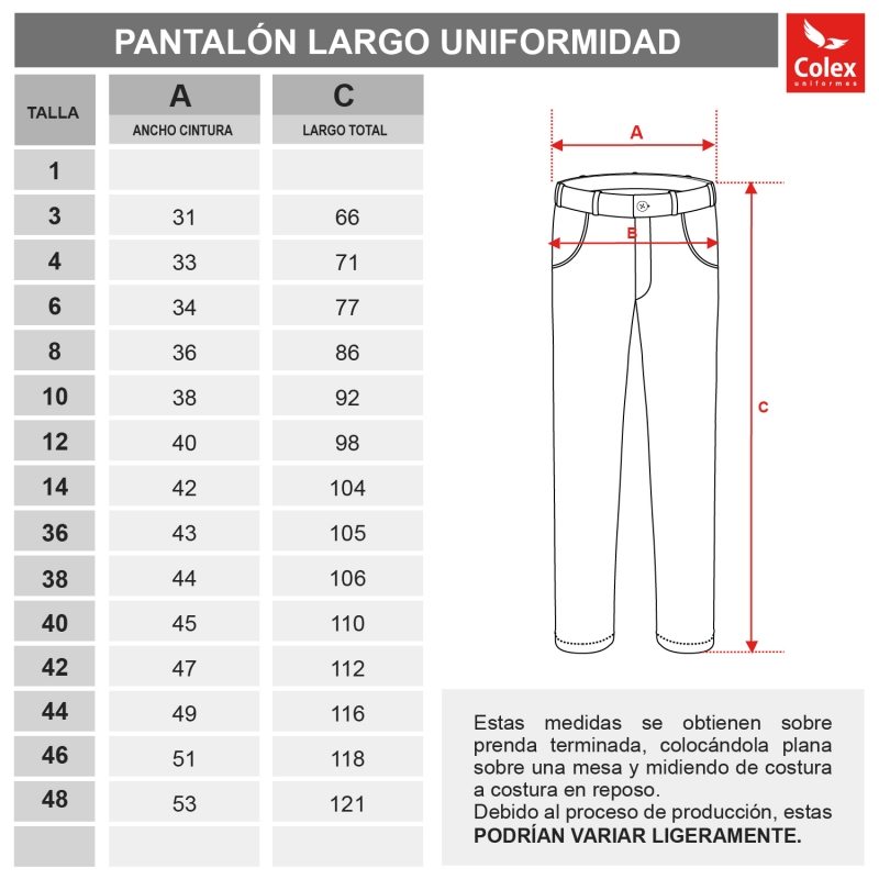 PANTALON UNIFORME CHICO ANA MOGAS