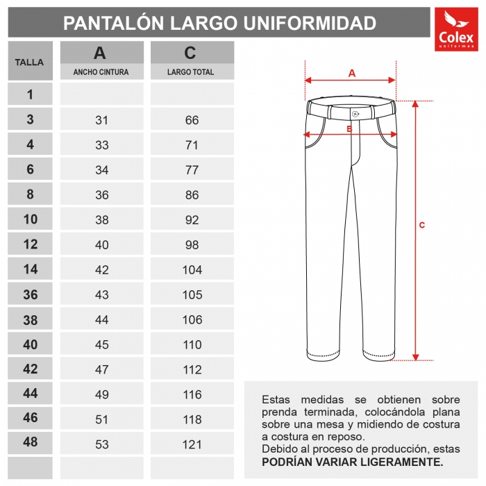 PANTALON UNIFORME CHICO ANA MOGAS