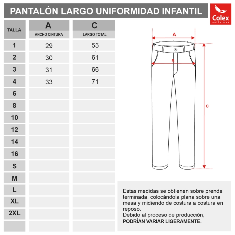 PANTALON LARGO UNIFORME MIC